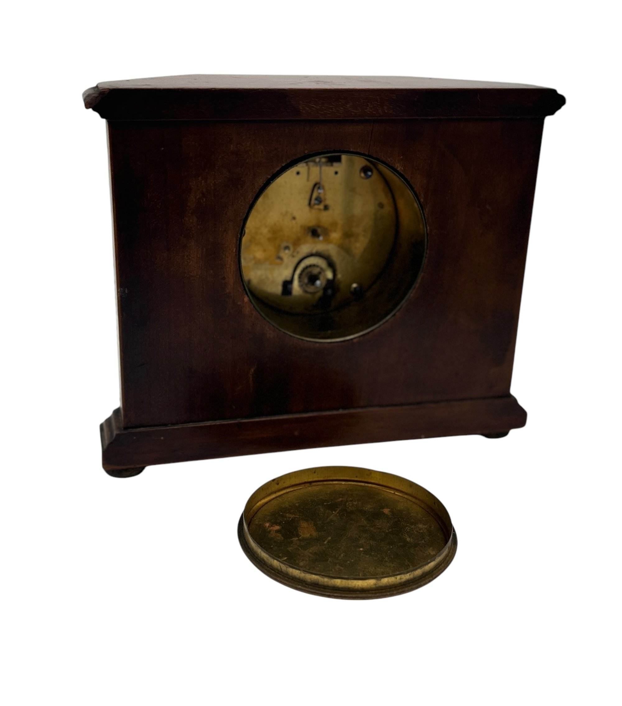 Fabulous Mahogany Case with Wedgwood porcelain 8 day Mantel clock - Image 7