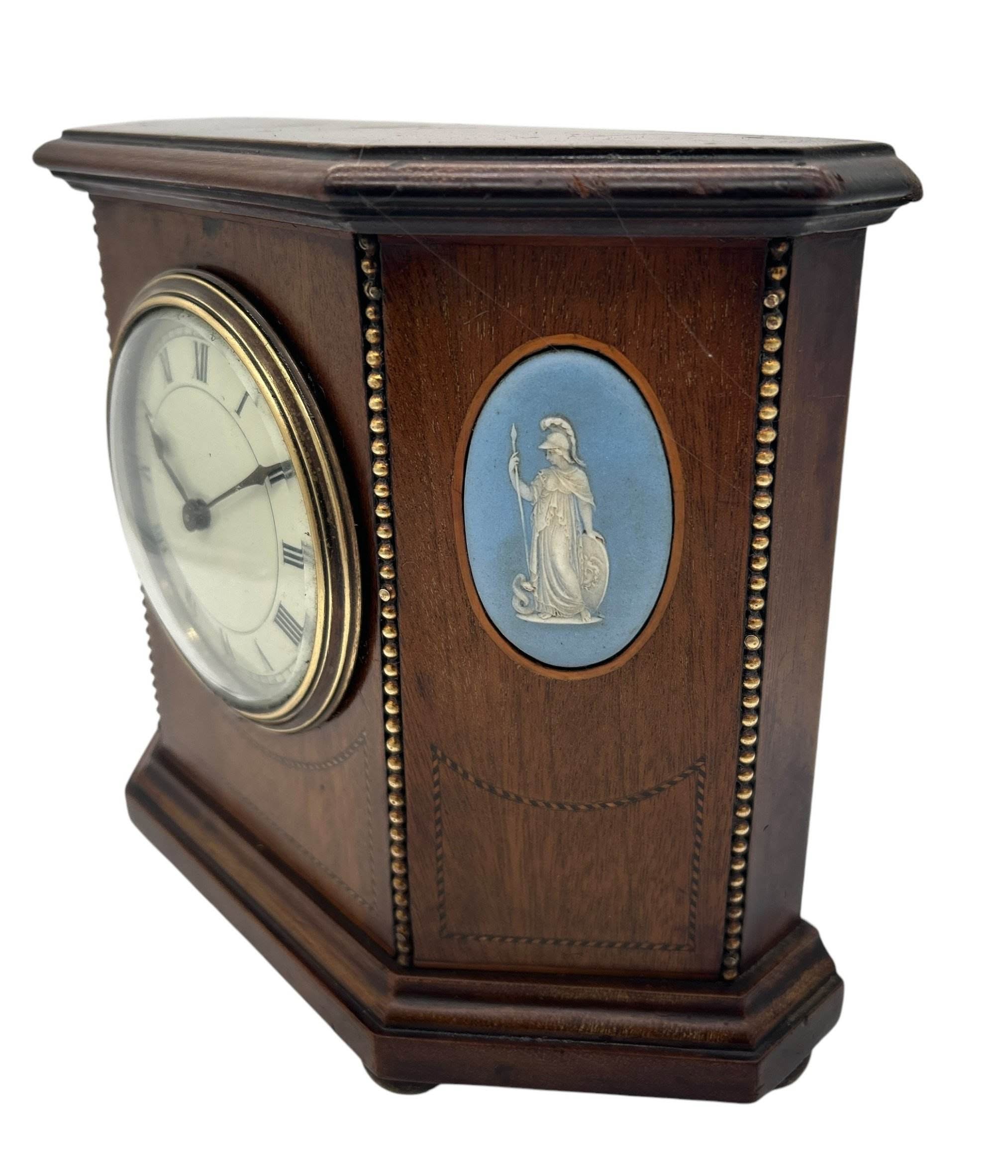 Fabulous Mahogany Case with Wedgwood porcelain 8 day Mantel clock - Image 9