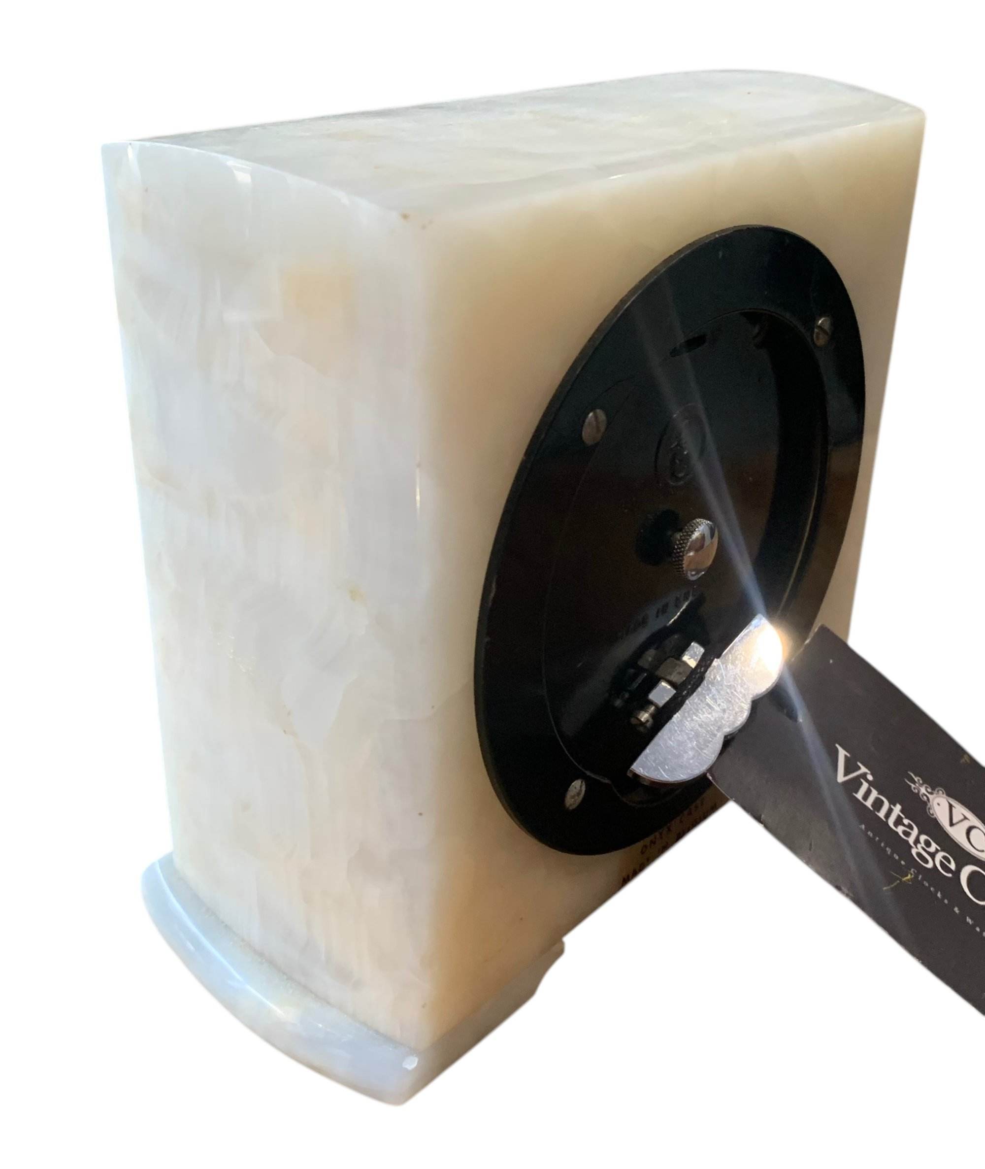 Great white Marble Mantel clock by Elliott, London - - Image 6