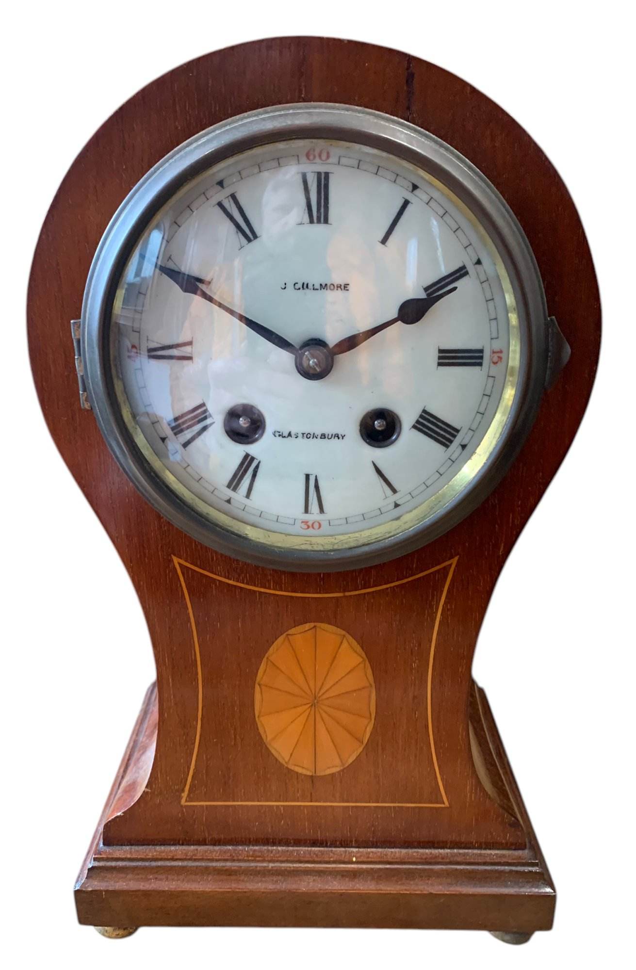 Wonderful Edwardian balloon Shape Mantel Clock – ca1900 - Image 2