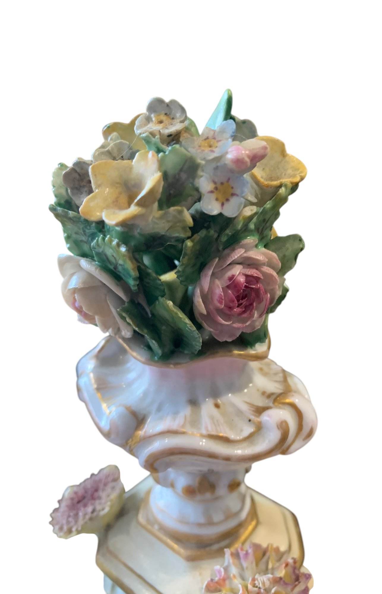 Fabulous Meissen Porcelain Floral Mantel clock – ca1860 - Image 7