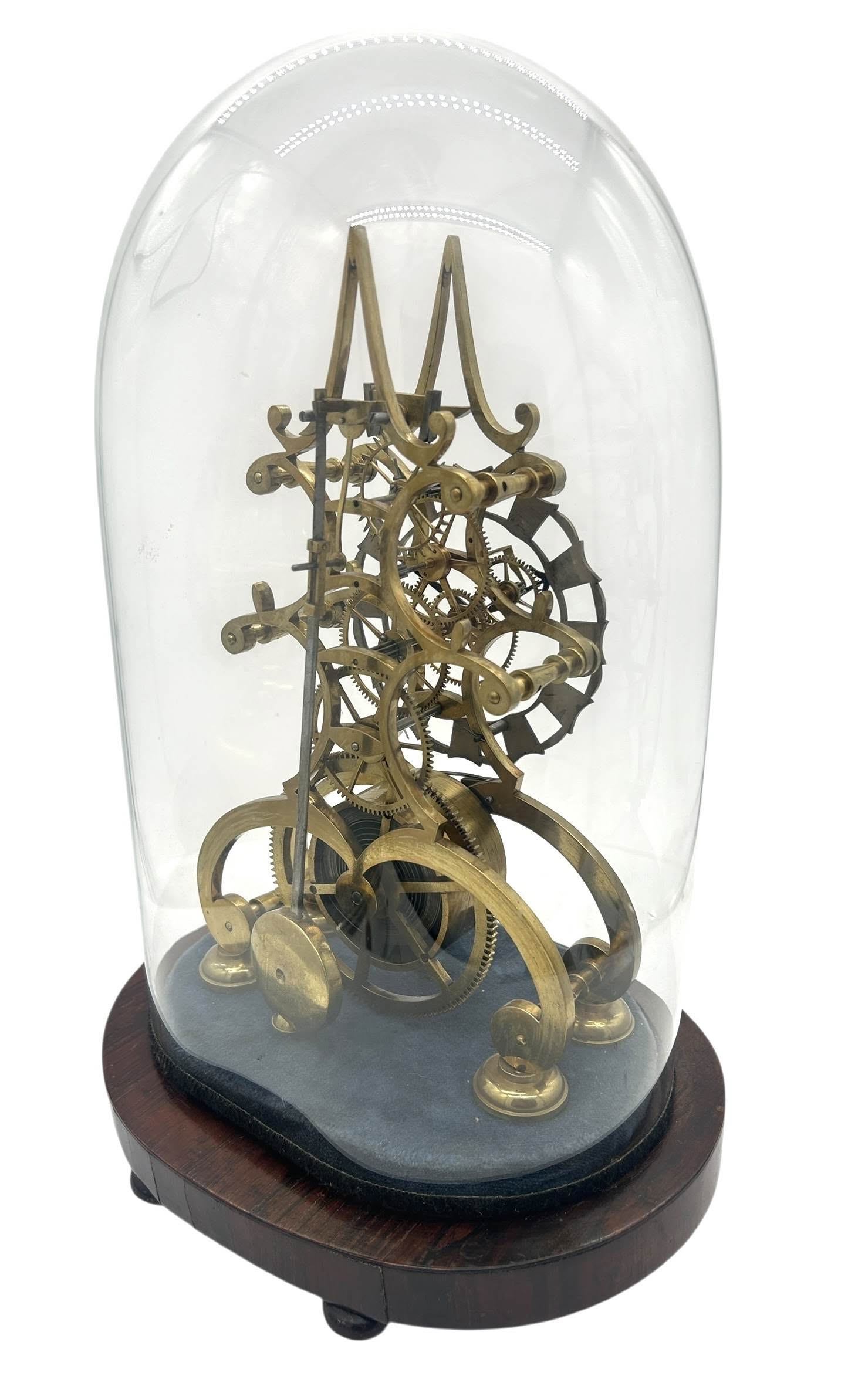 Awesome Rare Victorian 6 spoke wheel Skeleton Mantel Clock - ca1870 - Image 5