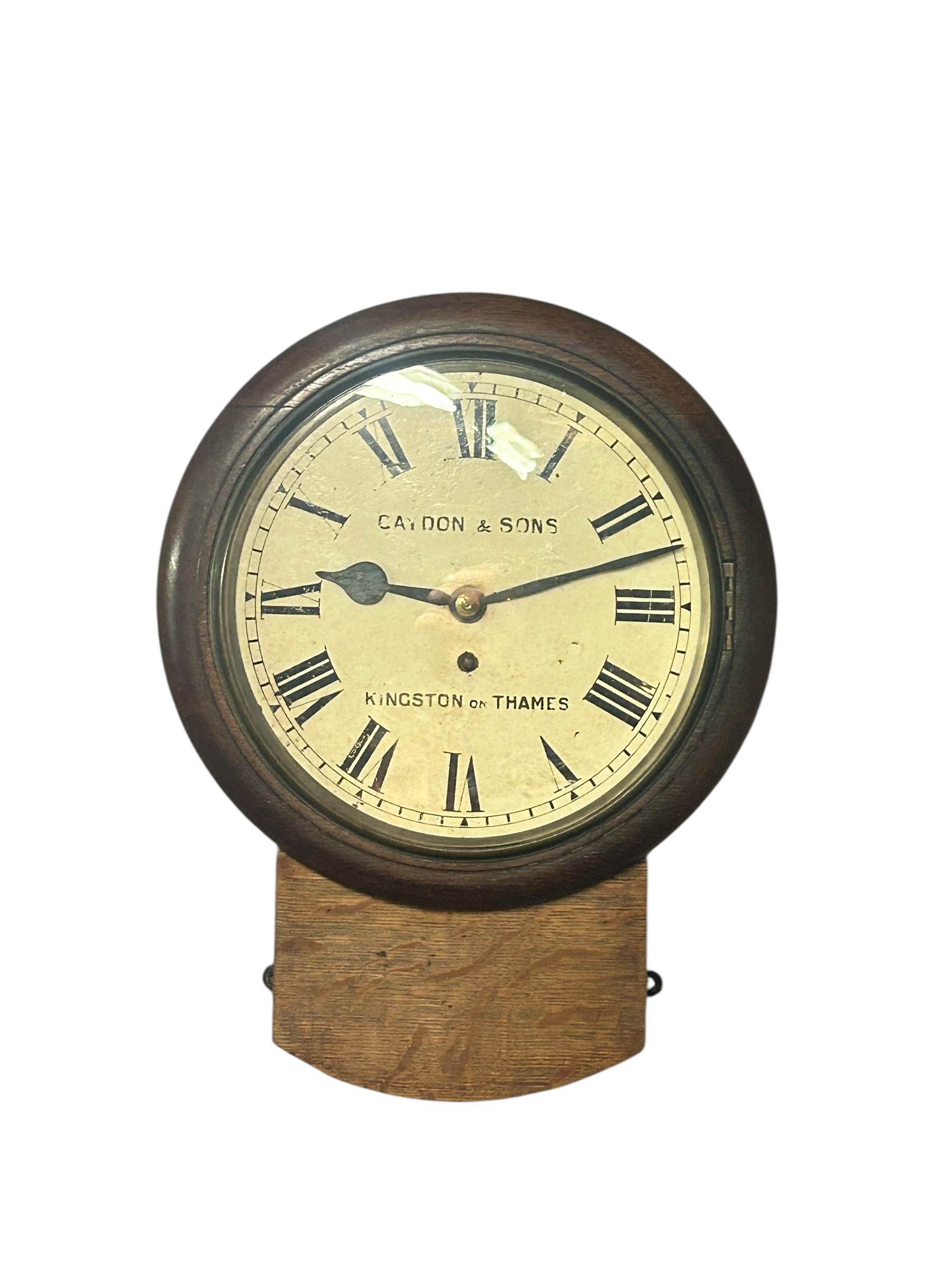 Stunning Antique English fusee drop dial wall clock – ca1890 - Image 5