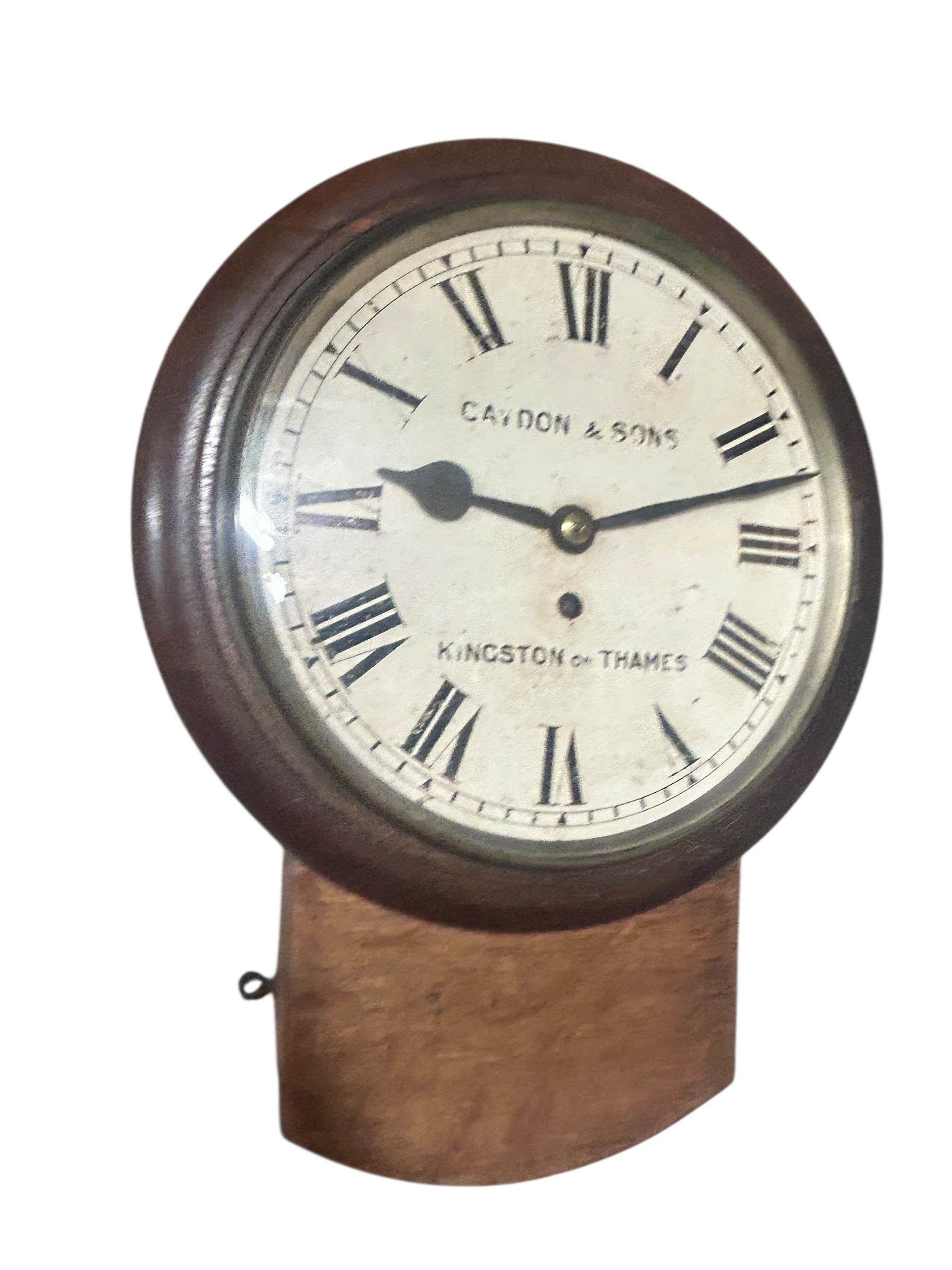 Stunning Antique English fusee drop dial wall clock – ca1890 - Image 10