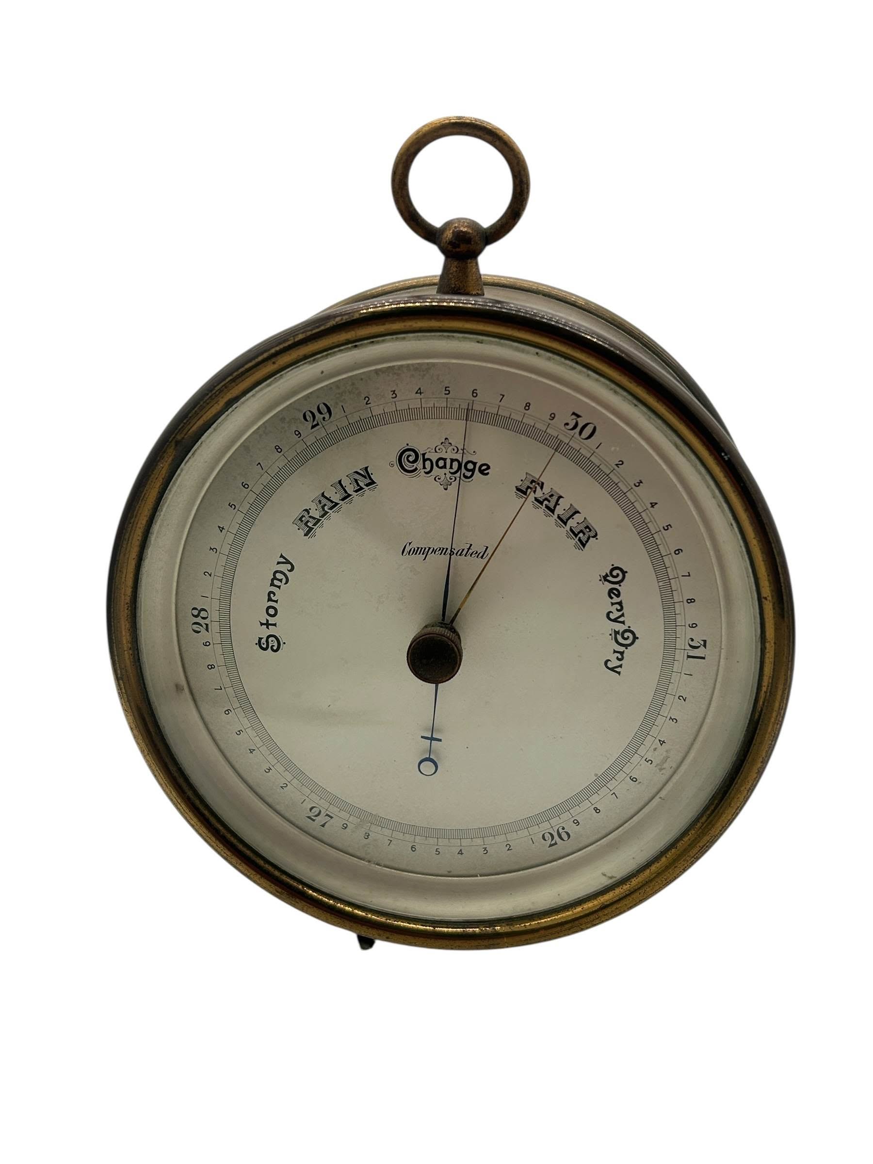 Antique compensating aneroid wall Barometer - Image 5