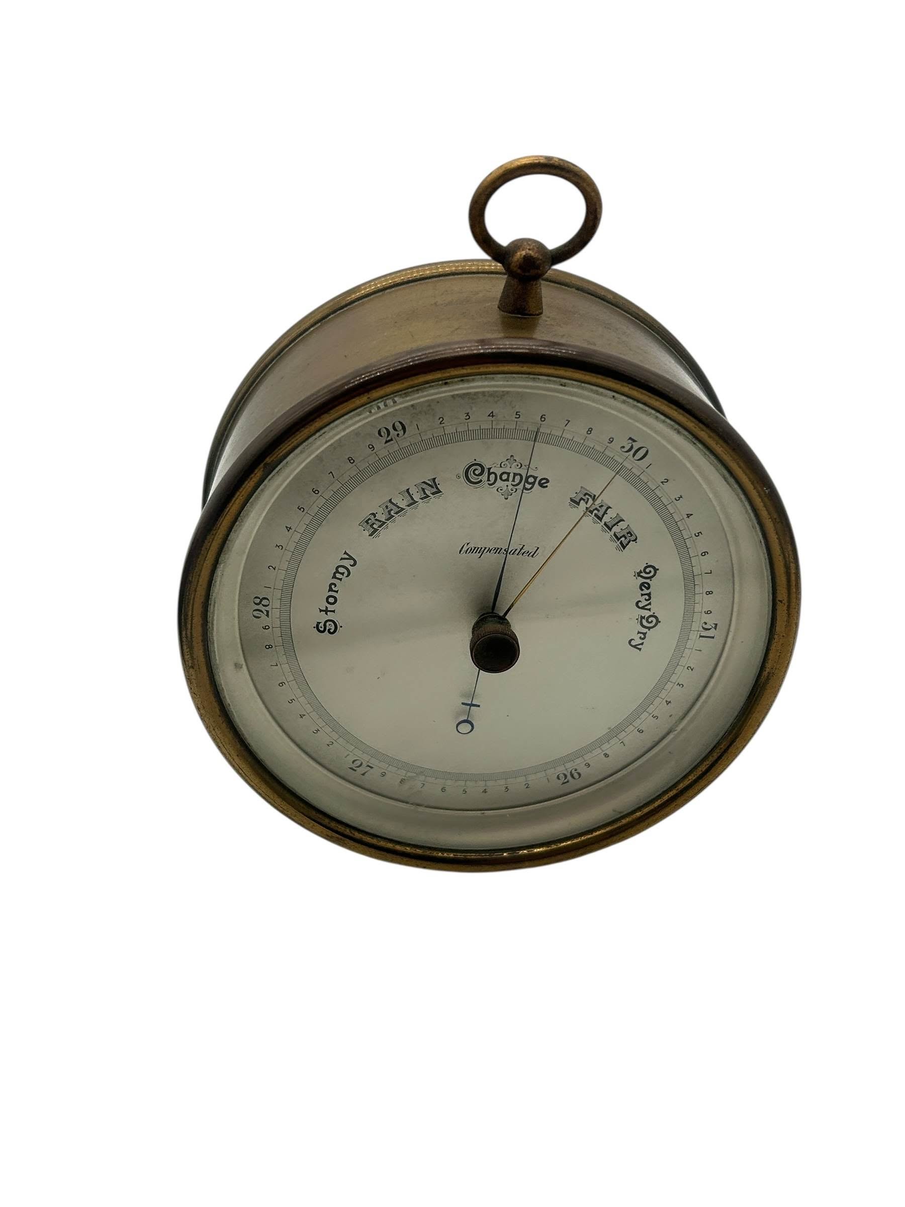 Antique compensating aneroid wall Barometer - Image 6