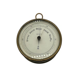 Antique compensating aneroid wall Barometer