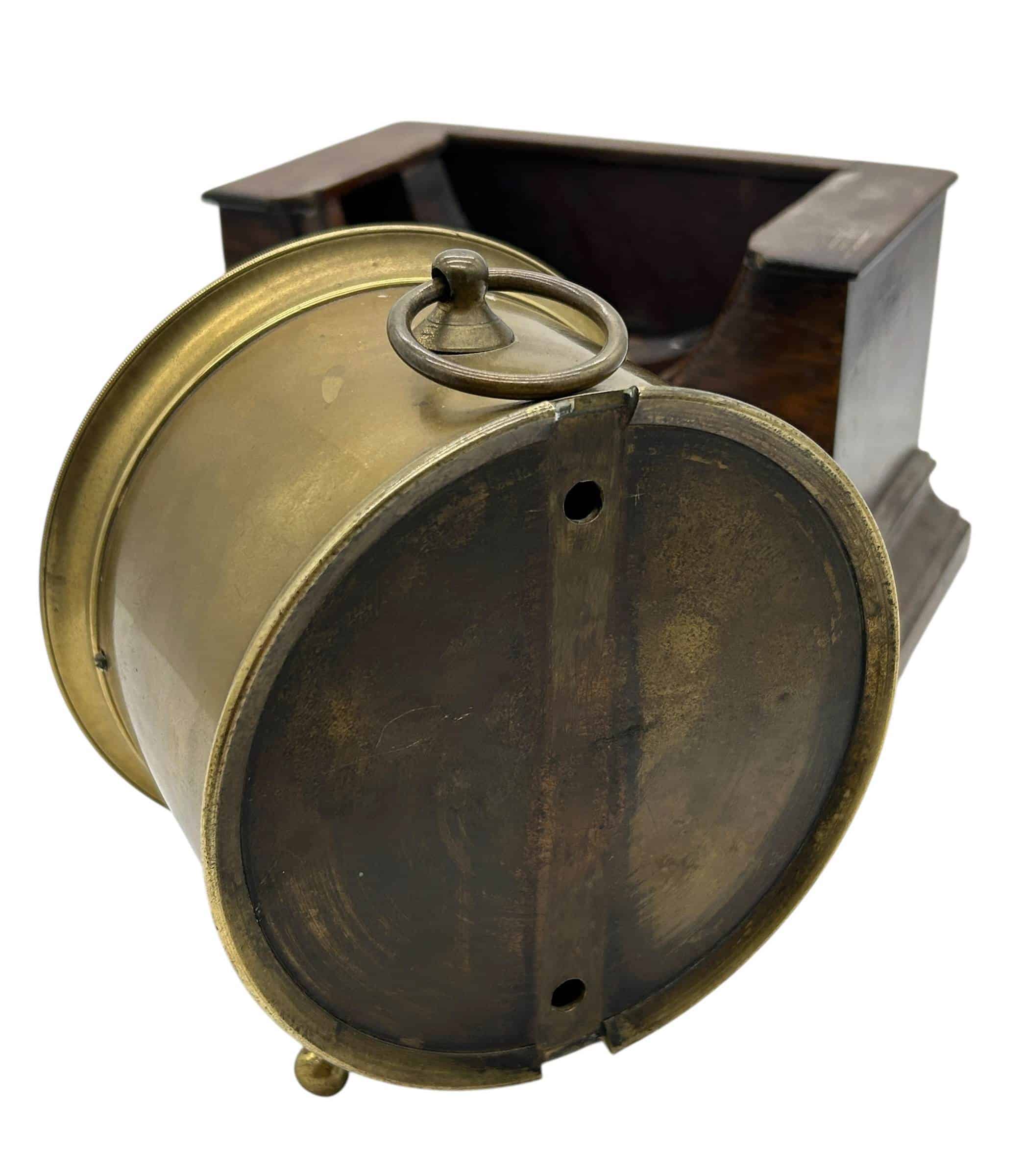 Fabulous Bulkhead ships Clock on Oak stand – ca1910 - Image 4