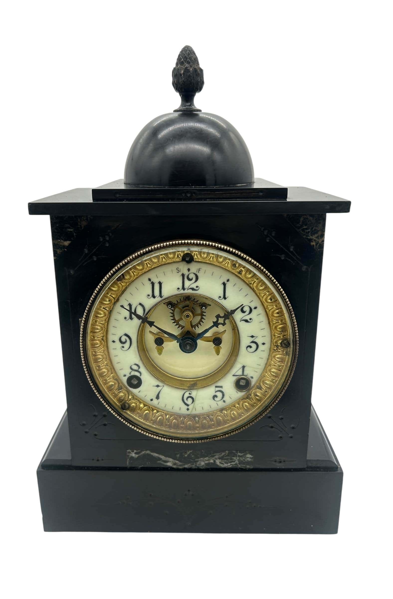 Lovely American Ansonia Slate Mantel Clock – ca1900