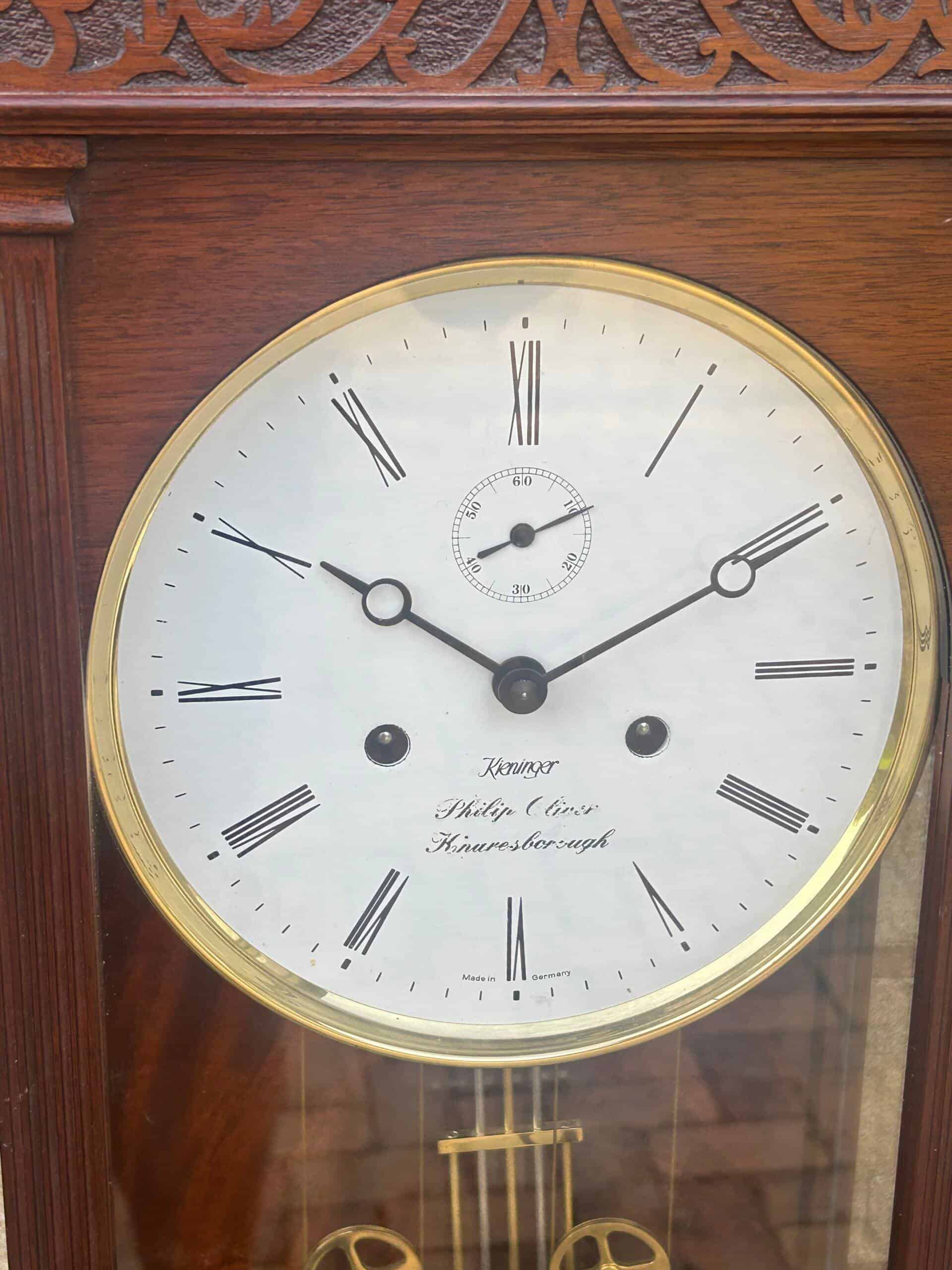 Kieninger twin weight wall clock