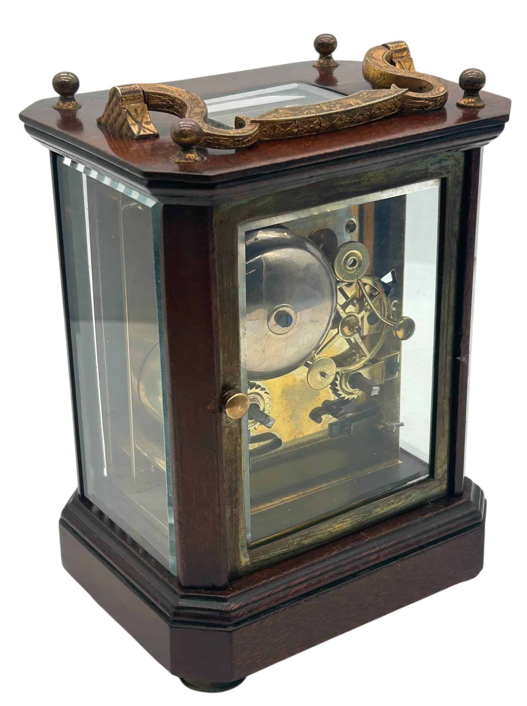 Very Early Carriage Clock, Large Model with Enamelled dial – French 8-Day Striking Movement by Joules A Paris