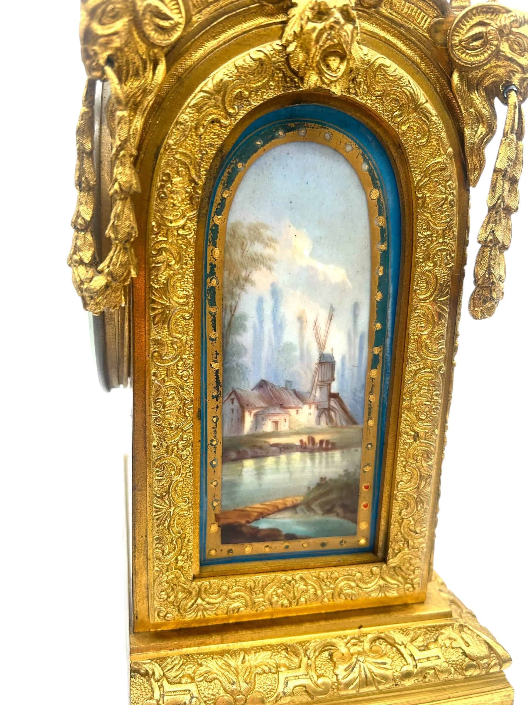 Sevres Ormolu 8-day mantel Clock