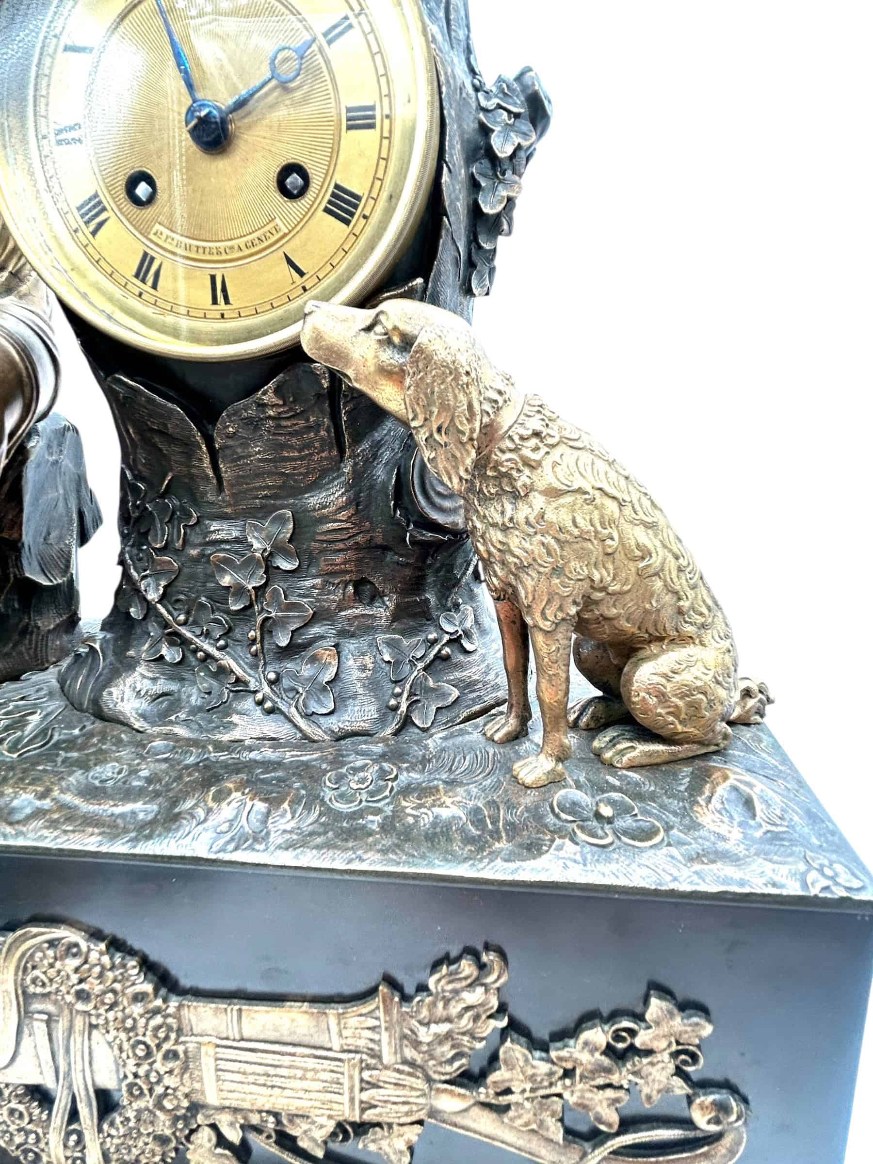 French Empire Bronze Clock